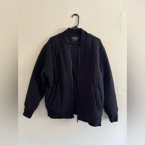NWOT- Athleta Black Quilted Bomber Jacket